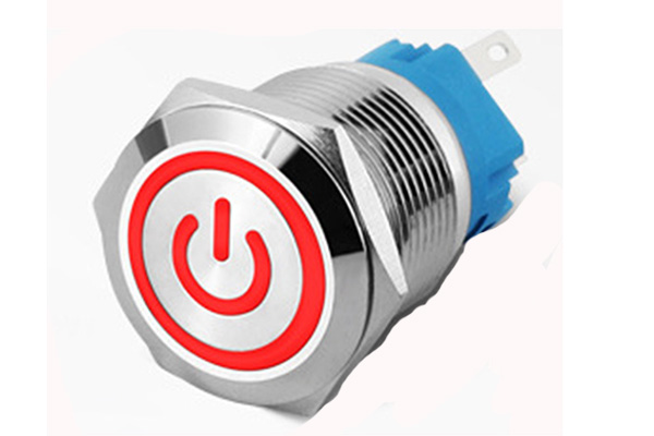 16mm Metal  Button Switch with Power Sign