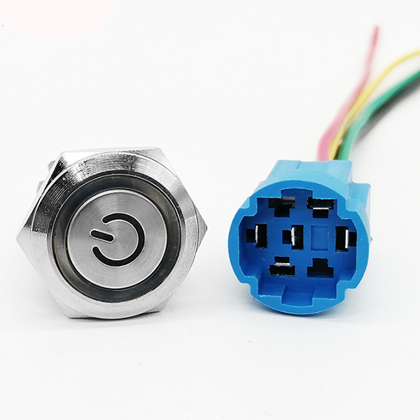 22mm Metal Push Power Sign Switch 